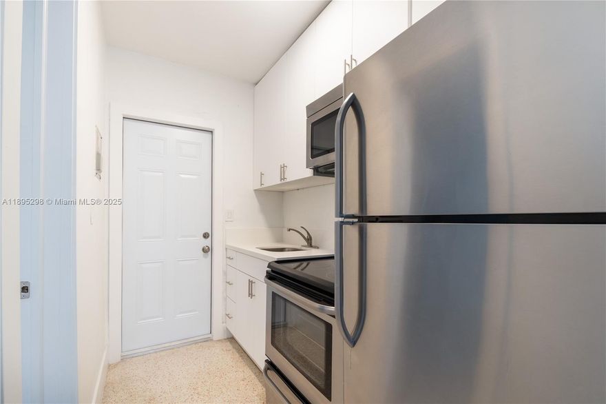 Remodeled Large Studio in Little Havana. This spacious unit is located within walking Distance to Calle 8 and is completely remodeled. Contains terrazzo floors, new kitchen with stainless steel appliances and quartz countertops, remodeled bathroom, private outdoor patio space, and 1 assigned parking. Building is newly remodeled and has onsite laundry facility. Location is close to everything - Brickell, Downtown, Coral Gables, Jackson and 2 blocks to Ball & Chain and everything Calle 8 has to offer! Short Term lease for $1,800 monthly.