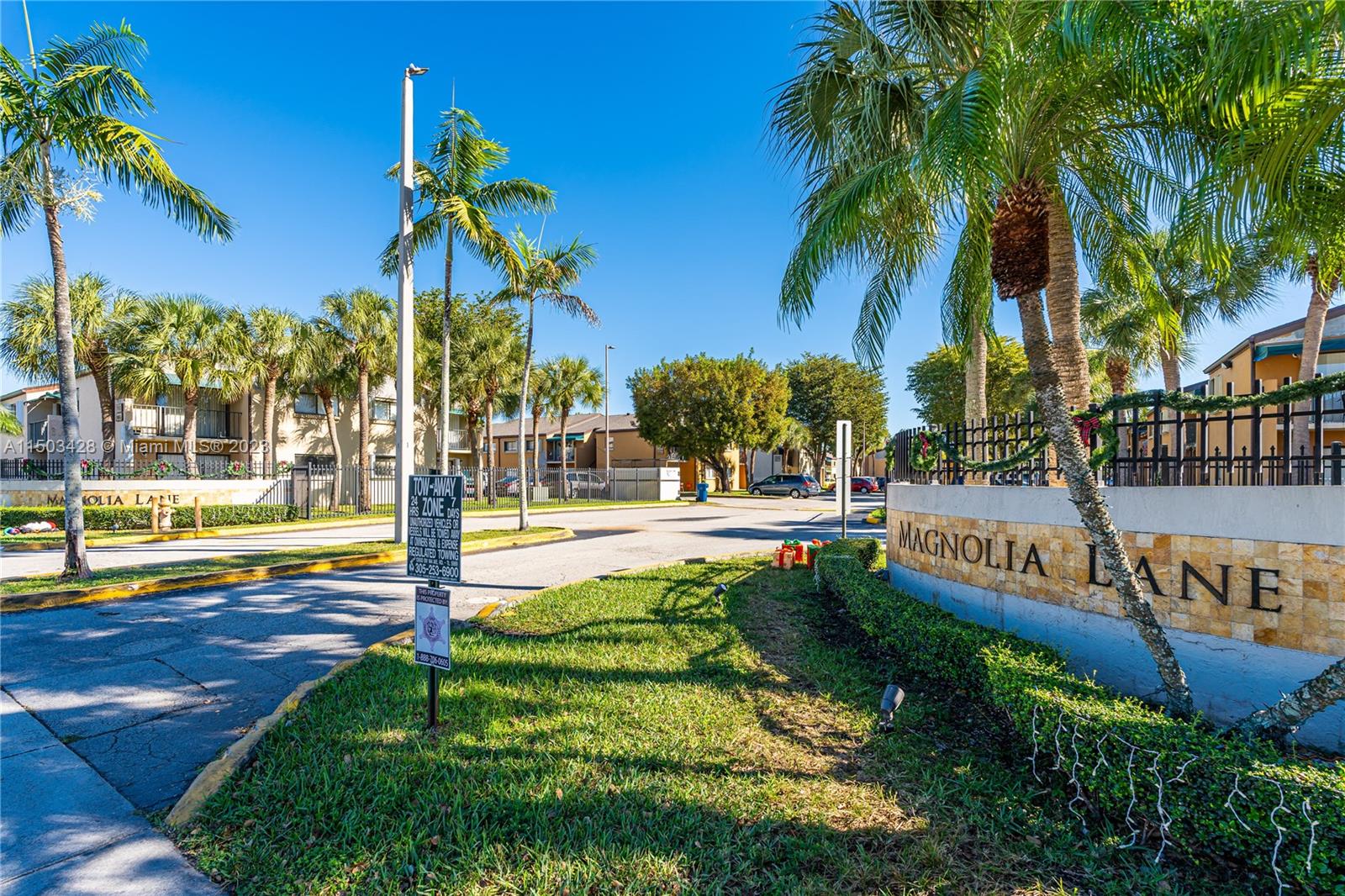 Welcome to this Amazing opportunity! This 2 bedroom and 1 bath home is situated in the beautiful and very desirable community of Magnolia Lane Condo! Excellent home for a small family with a real feel of a neighborhood! Amazing investment opportunity as well. Tile floors throughout.  Club House with a nice pool is available to the residents. Water included in the Condo Association Fee. Washer and Dryer Room next to the unit. Tons and tons of potential. Now the Lowest Priced per SQFT condo in the community. 1 assigned parking included. Won't Last!