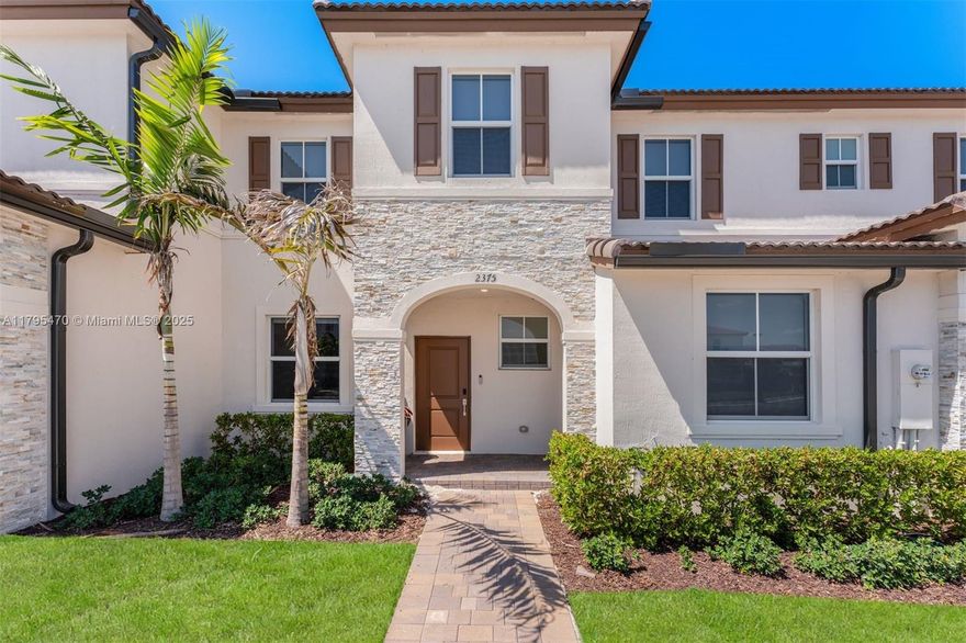 Elegant 4BR/2.5BA townhouse in Westview, a master-planned Miami community. Features open-concept living, modern kitchen, and spacious bedrooms. The 4th BR, now an office, was originally part of the living area, keep it as a private room or reopen for more space. Enjoy a private patio with lake views, plus resort-style amenities: clubhouse, pool, and dog park. Minutes from downtown shopping, dining & nightlife. Easy to show!