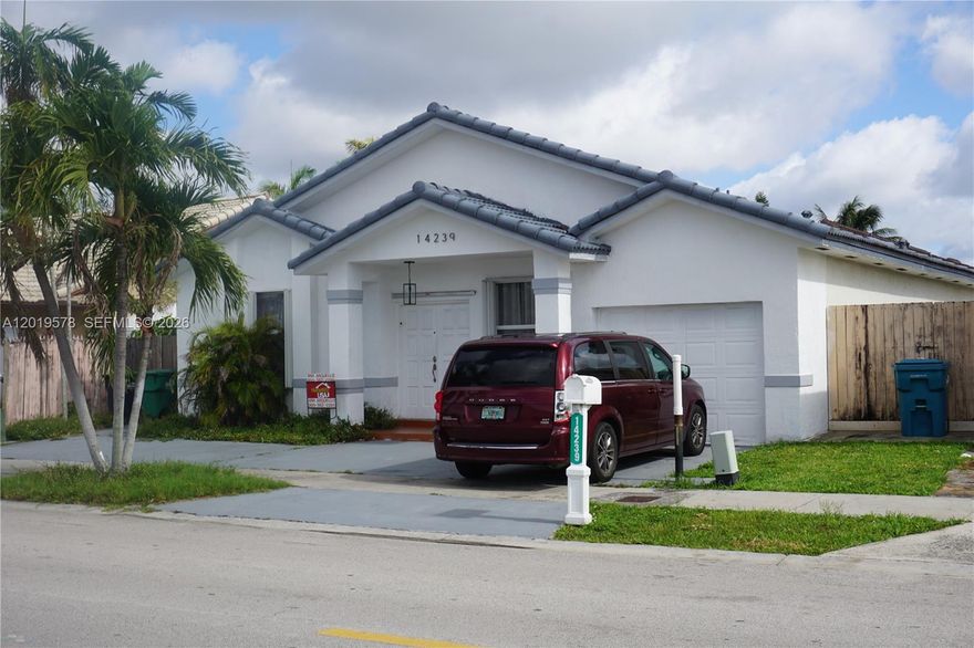 Peaceful suburban charm defines this beautiful property located in one of the most desirable neighborhoods in Southwest Miami. This home features 3 bedrooms and 2 bathrooms, offering a comfortable and functional layout. The property is fully fenced and includes a driveway with ample space for multiple vehicles. 

Enjoy versatile outdoor living with both a covered patio and an open-air patio—perfect for entertaining, dining al fresco, or relaxing year-round. The interior showcases well-distributed living spaces, abundant natural light, high ceilings, and a warm, inviting atmosphere. Conveniently located in a quiet, well-maintained area close to top-rated schools, shopping centers, restaurants, and major roadways. Just minutes from Florida International University and the Turnpike, this home offers excellent accessibility and everyday convenience. 

An outstanding opportunity to own or invest in one of Miami’s most sought-after areas. This beautiful property is ready for its next owner!