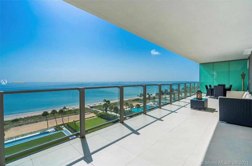 Gorgeous, finely finished flow-through unit at the exclusive Beachfront Oceana in Key Biscayne! Private elevator leads you into this spectacular 3B + Maid’s quarters and 4.5Bath unit. Floor-to-ceiling windows and expansive terraces throughout encompass beautiful direct East and West views. 36x36 white stone floor in living areas and hardwood floors in bedrooms. 3 PARKING SPACES AND 1 STORAGE SPACE. This luxurious modern style building offers 2 pools, Tennis court, gym and spa, kids room, party room, Al-fresco Restaurant and Sand Volleyball on it’s 500 ft private beach!