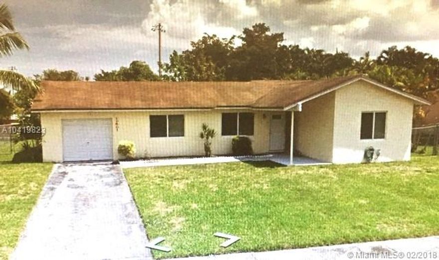 Lovely 3/2 Bath home in a quiet neighborhood, near Miller. The property has plenty of space for a boat or trailer. The property has two nice size Mango trees. The roof was changed in 2006. The home also has a impact windows and doors. A new Air conditioner and washer & dryer. The property is centrally located. A must see!