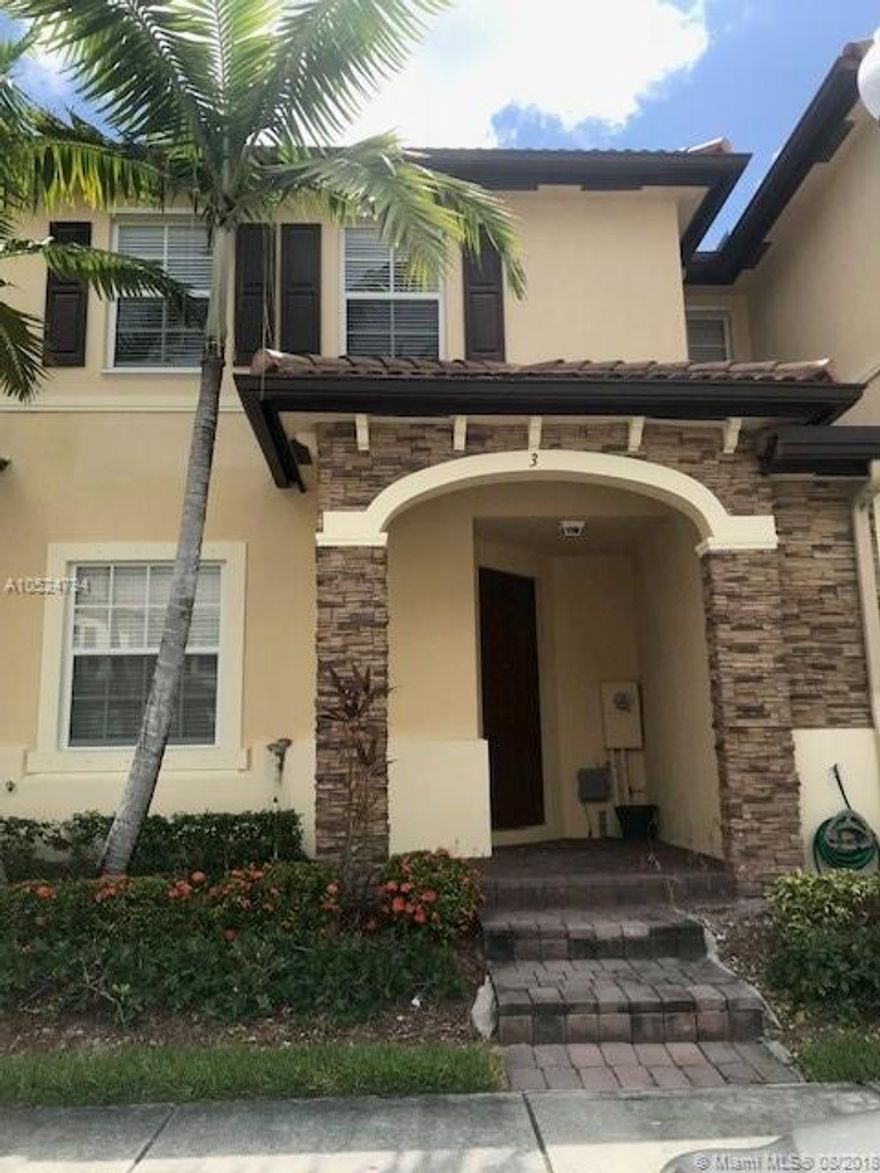 Spacious townhouse with 3 bedrooms and 2 1/2 bathrooms, located in desired Isles at Bayshore in Cutler Bay, Near to Turnpike and Black Point Marina. Ready to move in and Easy to show. All applicant +18 must submit copy of ID, Police Report, Rental Application, proof of income and bank statement's. Association need an additional Security Deposit should be paid for tenant. Call LA