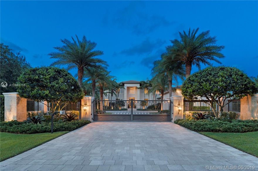 Introducing Perfection-Stritter Estates: First time on the market, custom-built jewel of north Pinecrest. Everything about this gated estate screams top-of-the-line finishes and quality. Impeccably designed and infused with natural light, the house features huge 2nd-floor balcony, office, gym and game room.  Oversized split master suite with fireplace and private balcony. Full features list upon request, but highlights include summer kitchen with full-size refrigerator, Crestron smart house with 16 cameras, full-house generator, icynene insulation, glass tiles and in-pool spa, commercial-grade gate motors, 6-car capacity garage, and much more!