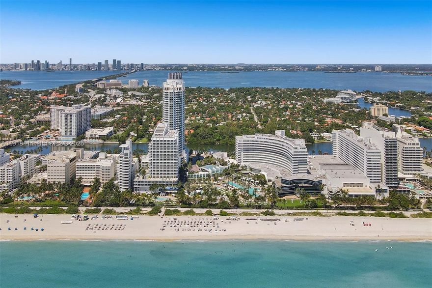 Beautiful Fontainebleau III Jr. Suite with ocean and pool views. Enjoy full-service, vacation-style living with luxury amenities across 22 oceanfront acres in Miami Beach. Offered fully furnished and turnkey with a king bed and sleeper sofa. Option to enroll in hotel rental program & receive income while away! The Fontainebleau resort offers award-winning restaurants, LIV night club, Lapis spa & state-of-the-art fitness center, bakery, shops, full-service salon and more. Maintenance fees include all utilities: AC, internet, cable, electricity, valet + daily free breakfast in owner's lounge. Please click the virtual tour link to see video of property.