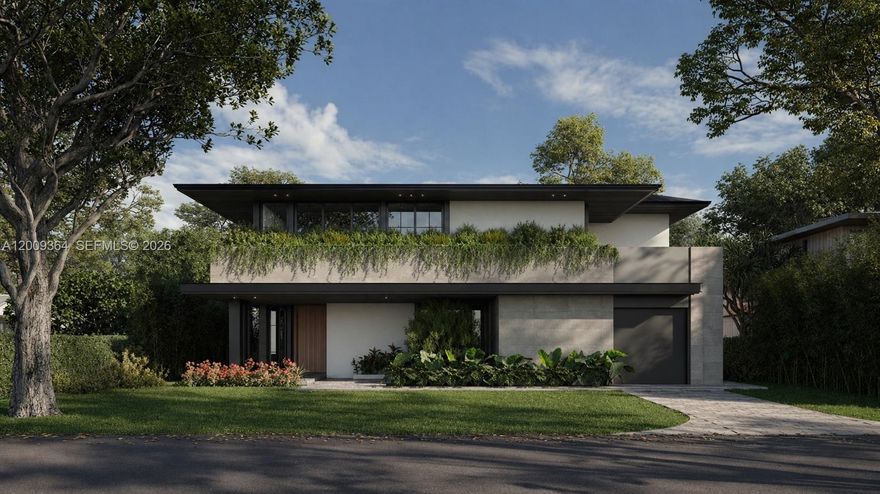 New construction modern industrial masterpiece in the heart of Morningside. This 4,900+ SqFt home is designed for the way people live today, the home features 6 bedrooms and 5.5 bathrooms across an open, light-filled floor plan anchored by raw, refined finishes true to the industrial aesthetic — mixing modern materials like terrazzo, marble and warm wood tones working in harmony. Custom hardwood kitchen with SubZero Wolf Appliances. Ceilings soar past 16 feet in the grand room - amplifying the sense of volume and air. - while the rest of the ground floor home features 10 ft ceilings. Upstairs the private quarters feature 9+ ceilings for a cozier and warmer feel. Generous closet space, a covered outdoor terrace, a resort-style pool, and a one-car garage + 2 additional covered carport spaces complete the package.

Construction is well underway. The shell is complete, all plumbing, electrical, and mechanical roughs have been finalized, and drywall is already installed. Completion is set for late summer 2026.
