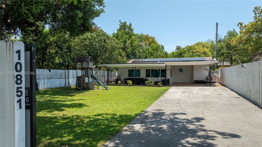 This inviting split floor plan 3-bedroom, 2-full bathroom home is located on a private dead-end street—perfect for enjoying a peaceful stroll or walking your dog. Just one block from Miami Shores, it’s conveniently situated minutes from the Design District, Midtown Miami, and only 5 minutes from major highways. The home also features impact windows and solar panels for added efficiency and security.