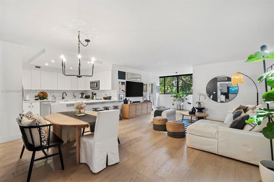 Completely renovated 3-bedroom, 2-bath condo offering approximately 1,887 Sq.Ft. as per appraisal, located in one of the most desirable and centrally located lobbies at Botanica in Key Colony. This quiet and private condo enjoys serene garden views and an excellent location within the community, just moments from the beach and all Key Colony amenities.
The condo features spacious living and dining areas filled with natural light, wood floors throughout, and a renovated open kitchen with bar seating, ideal for both everyday living and entertaining.
Split floor plan. The primary suite faces the gardens, offering exceptional privacy and a peaceful setting. It features a large custom-made walk-in closet and a renovated bathroom with both bathtub and shower. The second bedroom is spacious and bright. The third bedroom is fully enclosed and includes both a closet and window, making it ideal as an additional bedroom, office, or den.
Both bathrooms have been renovated with unique design details and carefully selected materials, creating a modern and elevated feel throughout the condo. Condo offers a community pool, gym & all HOA Amenities.
2 ASSIGNED PARKING SPACES are included, an extremely valuable feature rarely available in the building.
Priced to sell and difficult to replicate at this value in today’s Key Biscayne market. Tenant Occupied until June 15th 2026.
