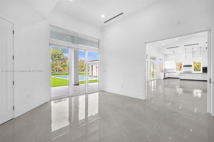 "WORK FROM HOME DREAM" this residence offers several options to set an office, hobbies and/or craft room. This stunning 6-bedroom, 7 bath residence offers 6,860 total Sq.Ft. of luxurious living on an premium corner lot, ideally situated within a well stablished community on a minimal traffic street near top-rated private and public schools, while close to premier dining, and entertainment. Sleek kitchen boasts last generation appliances, a spacious island, and seamless flow into the dining and family rooms perfect for entertaining a large family. The primary suite includes a pool access terrace, spacious closet, and a two double showers Enjoy your own private oasis heated pool, covered terrace, and a summer BBQ gazebo with full outdoor bath. Plenty of storage and parking even for a boat.