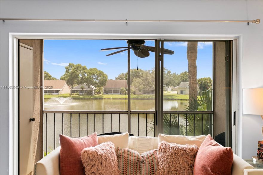 Enjoy tranquil water views from every room, this beautifully maintained 2BR/2BA second-floor unit in the desirable all-ages Pine Ridge Community. Featuring laminate and tile flooring throughout, screened balcony, pets are welcome up to 25 lbs, this home offers both comfort and style, can come furnished or unfurnished. Community amenities include two sparkling pools, hot tub, clubhouse, tennis, and pickleball courts—all within walking distance, maintenance include cable, HBO, internet, rentals permitted after one year of ownership. Located just minutes to Atlantic Marketplace, vibrant Downtown Delray, Famous Atlantic Avenue, pristine beaches, Boca Raton, Boynton Beach and major highways. Recent updates include a new roof in 2024, ensuring peace of mind. Experience the best of Delray living