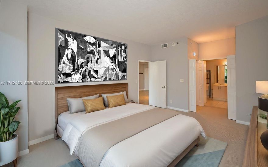 OPORTUNITY ,Only first floor with more floor to ceiling height in the Building, no stairs, no elevator, very good location ,very good condition, walking distance from Aventura Mall and the beautiful beaches of Sunny Isles. Pet-friendly, 2 Bed / 2 Bath in Parc Central East. Conveniently located in the Building, with great views of the garden from both bedrooms and living room offers great privacy. High ceilings and high windows and sliding doors. Updated kitchen with Stainless steel appliances. New Washer and dryer in the unit. New A/C lees than one month. Fitness center, heated pools,24/7 front desk , assigned parking plus valet and more. No Rental restriction for the first year , No Airbnb. NO SPECIAL ASSESSMENT , Only for investor. Rented start September 30. $2650 month