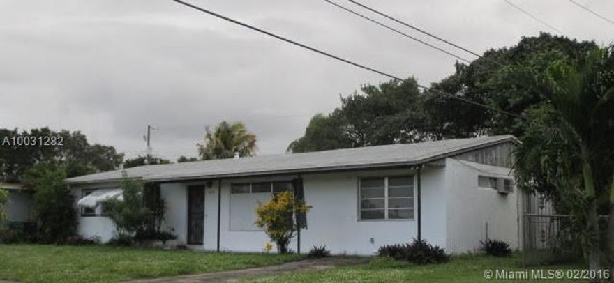 Single Family home offers 2 Bedrooms and 2 Bathrooms, large fenced backyard. Centrally located Miami Gardens location. Spacious, open floor-plan. Perfect for a family or investor, great potential. Centrally located to shops, local businesses, houses of worship, major roads and expressway. Utilities will not be activated. No offers below list price. Seller must comply with HUD Guidelines 24 CFR  206.125  Sold as is without repairs or warranty.  Buyer will be fully responsible to apply for RE-occupancy.