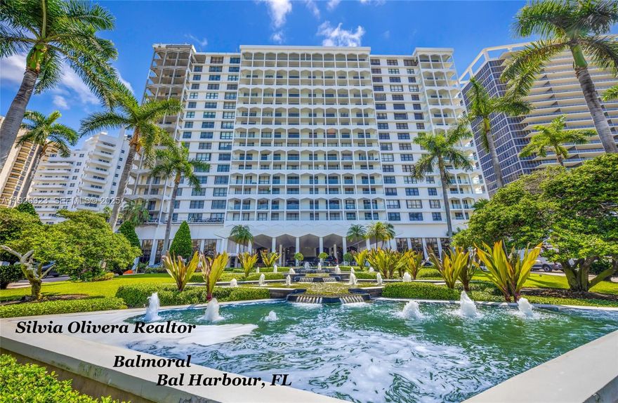 Luxury beachfront living at the Balmoral in Bal Harbour, FL. Bright and spacious unit with a new private balcony,  1,388 square feet, across Bal Harbour Shops, next to the prestigious St. Regis Hotel & Residences, with numerous restaurants. Open the entrance door and see the beautiful ocean views from every room, a split floor plan, 2Beds/ 2Baths, hardwood floors, renovated kitchen. Balmoral Condo offers 5-star service, a large swimming pool, 3 new tennis courts, a new roof, a restaurant, a ballroom, a bar, a children's playground, beach service, included Wi-Fi, basic cable, Hair salon, Spa, 24-hour security, and valet parking.