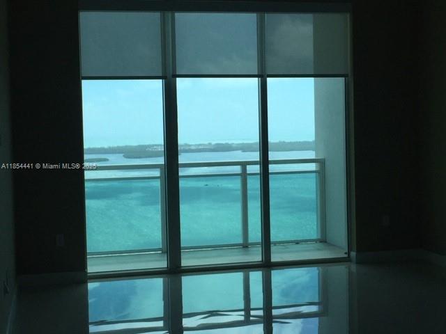 Live in one of the 41st floor penthouse units enjoying spectacular wide open bay views. Penthouse upgrades such as high ceilings and top of the line kitchen. Unit has porcelain tile throughout, tiled balcony, window blinds including blackouts in the spacious bedroom with large walk in closet and also beautiful bay views. At The Plaza you are living in one of the most desired buildings in Brickell, with too many fabulous amenities to list. Live the dynamic lifestyle. Management security deposit of one month's rent is paid by Landlord. Easy to show.