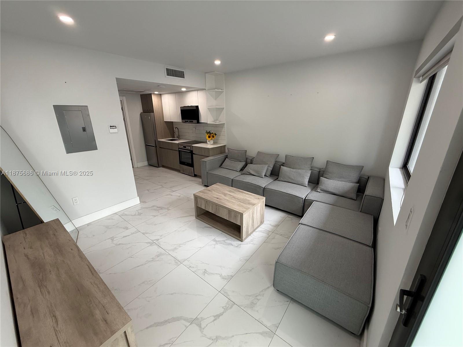 This Fully renovated stunning 16-unit building at 944 Jefferson Ave in Miami Beach offers brand-new everything: roof, impact windows and doors, central A/C, plumbing, electrical wiring and panels, paint, railings, and landscaping.This stylish South Beach apartment features elegant white porcelain tile floors and custom kitchens equipped with modern stainless steel appliances. Enjoy the luxurious walk-in shower, recessed lighting, and the convenience of an in-unit washer and dryer. Perfectly blending comfort and sophistication.Walk to Whole Foods, Publix, and Flamingo Park with its tennis courts, pool, and sports facilities. Easy approval process. Available for immediate move-in. Internet, water/sewer, pest control and trash/recylcing is included in the price.