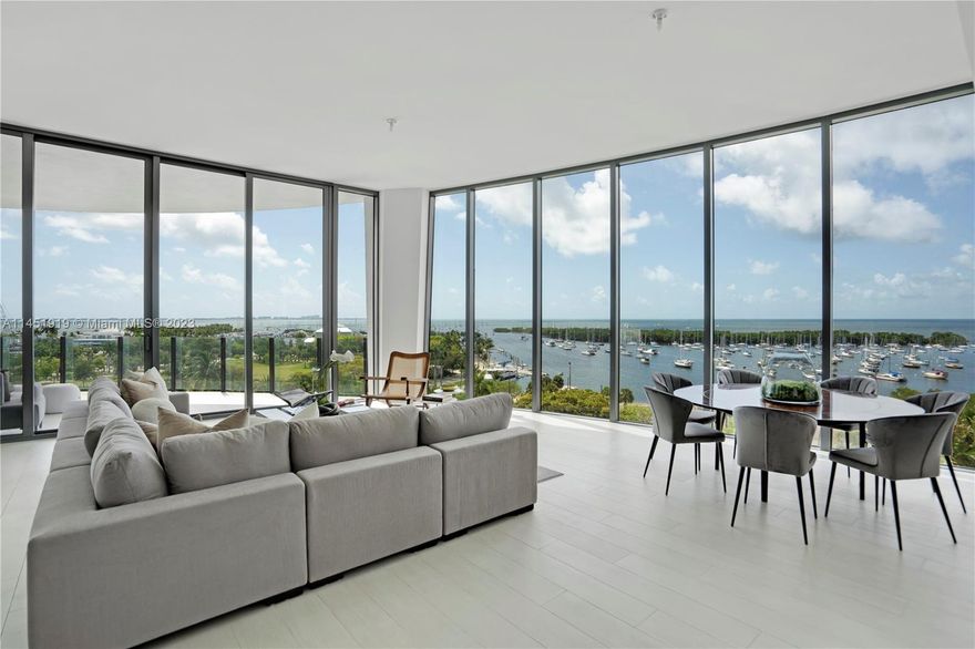 Stunning 4-bedroom + den residence at One Park Grove, the most coveted waterfront tower in Coconut Grove. This 3,592 SF unit offers the best floor plan in the most desired tower. As you step into the private foyer the 12ft ceilings and breathtaking direct water views will instantly captivate you. The William Sofield-designed chef’s kitchen comes with an island and Wolf, Miele & SubZero appliances. This unit boasts state-of-the-art finishes, marble floors, a private master bedroom with his & her walk-in closets and His and her vanities, all en-suite bedrooms, and a large laundry room. One Park Grove is truly a waterfront masterpiece with 80K SF of green space and over 50K SF of resort-style amenities with security and privacy measures second to none. Your oasis awaits!