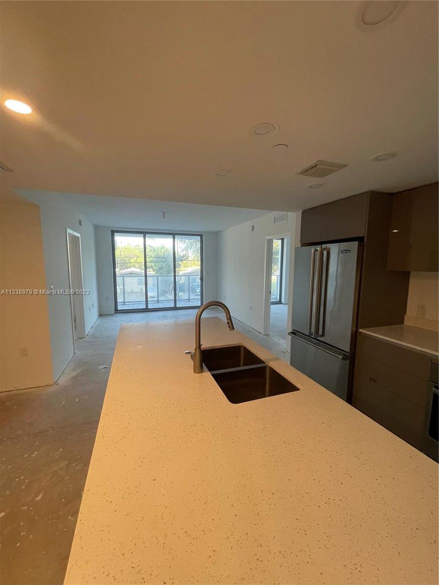 Beautiful boutique building. Only 7 stories.  Great location! Close to shops, parks, malls and FIU. Building has pool, jacuzzi, lounge area and a gym. Pets are allowed  and also  short seasonal rentals  for a minimum 30-day stay.  Around 30 minutes from Miami International and Fort Lauderdale Airports. Unit has no floors and is sold as is, same condition as developer delivered. Nobody ever lived in.