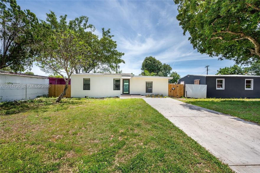 Completely Renovated Hollywood Home Welcome to this stunning, fully redone residence in the heart of Hollywood. Brand-New Kitchen featuring granite countertops, impact windows & Doors, custom cabinetry and stainless-steel appliances—ideal for entertaining. New Bathrooms with designer tile, frameless glass showers and contemporary fixtures. New Tile Floors throughout. All-New Electrical including updated panels and modern lighting. New Plumbing, upgraded water heater and fully relined septic system. Separate room a private entrance, perfect for office space + additional room. Additional highlights include dual-zone HVAC, energy-efficient windows, fresh interior and exterior paint and meticulously landscaped grounds. Move-in ready—don’t miss this turnkey opportunity in vibrant Hollywood!