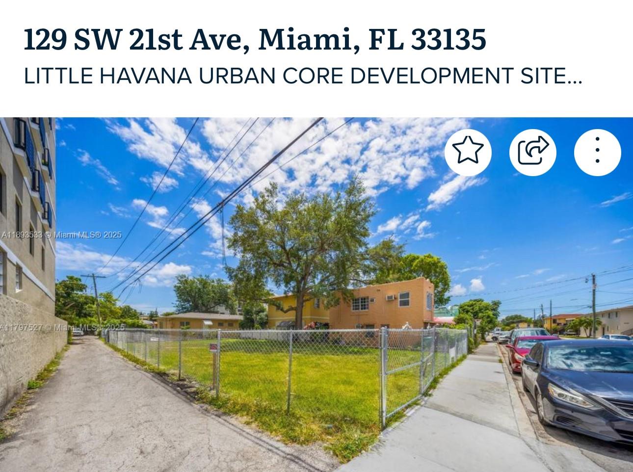 Exceptional development opportunity just off the vibrant SW 1st Street corridor, minutes from Brickell & Little Havana. This 4,750 SF site is primarily zoned T6-8-O (FAR 5.0), allowing up to 6-8 stories for mixed-use, multifamily, or workforce housing projects. A small T4 portion has minimal impact. Located in a high-growth, transit-oriented area with strong traffic exposure — ideal for investors seeking a prime infill redevelopment site in Miami’s urban core.
