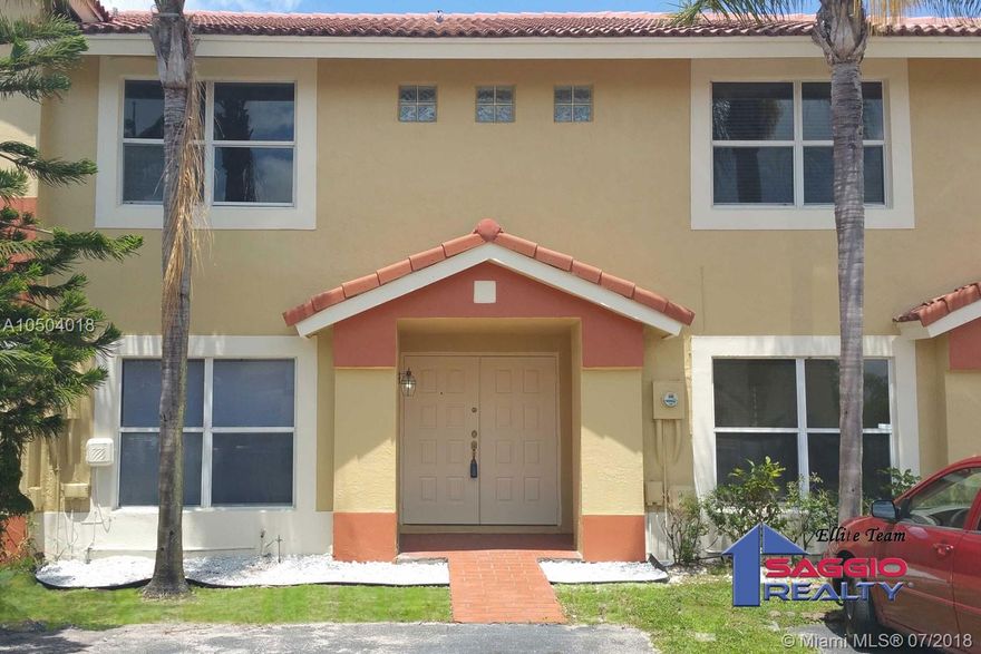 Must See!!! Beautiful two-story renovated 3/2.5 Townhouse located in the Gated Community of Monterey. This unit features beautiful updated kitchen with S/S appliances, quartz countertops and new lighting. Porcelain tiles in the first floor and wood floor on the upper level, cozy private patio, community: (24-Hour Security, Pool, Basketball, Parks & Club House) and much more. Low HOA fees - by appointment only ...