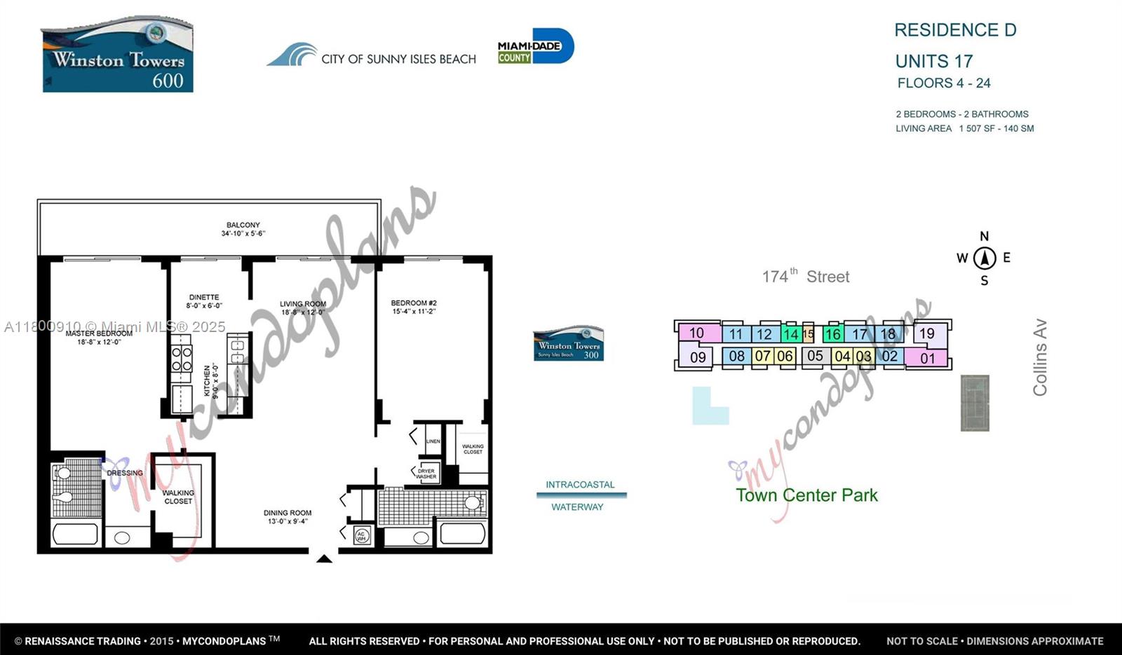 WINSTON TOWERS 600 CONDO - Residential Lease