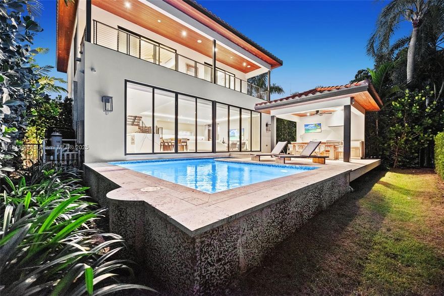 A brand new 2023 Miami Beach estate designed for those who expect nothing less than world class luxury. This 4 bed 4.5 bath smart home reveals a breathtaking open concept kitchen, premium integrated audio, and power shades that elevate every moment. Marble and wood floors create a rich, refined ambiance throughout. Outdoors, an LED illuminated pool and a fully appointed gazebo kitchen deliver a private resort experience with serene views of La Gorce Golf Course. Certified at an impressive 9 feet of elevation and complemented by a 404 square foot garage, this residence offers unmatched beauty, security, and elegance. Move in ready, only arrive with your finest personal pieces. For an exclusive private tour, call the listing agent today.