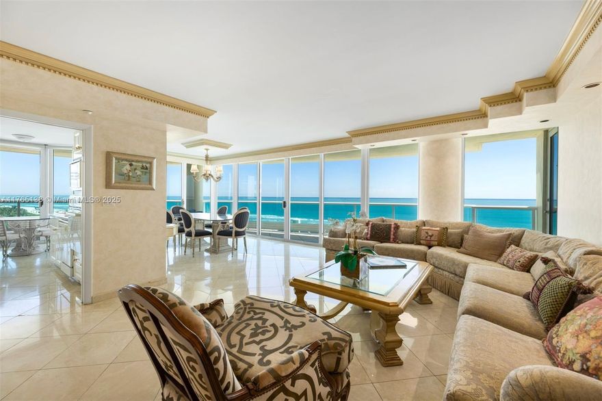 Rarity is an asset most coveted…Welcome to Capobella 705 a unique offering of a direct oceanfront true 3 bedroom 2.5 bathroom condo in the heart of Millionaires Row – prime Miami Beach - with endless ocean and coastal views. Rarely available (last time was over 12 years ago!!) and wrapping the entire front of the building, this condo features an expansive ocean facing living room, a large wrap terrace accessible from every room and a generous primary suite including a luxury bath, separate closets and a unique ocean facing bay window!   Feel the ocean breeze as you relax on your wraparound terrace and savor those moments of paradise that are so uniquely Miami!  Building has 24 hour security and concierge, valet, gym, pool, beach service, jacuzzi and club room.  Dockage possibly available.