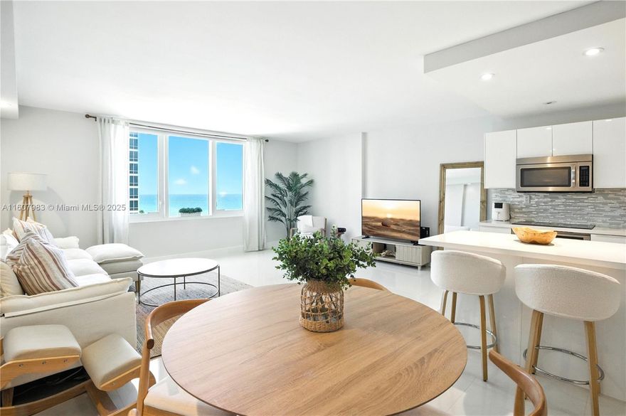 Completely renovated oceanfront 760 sq ft condo in the heart of South Beach! This spacious 1-bedroom unit offers a stunning ocean views, new flooring , kitchen and bathrooms, walking closets. Enjoy resort style amenities with access to 1 Hotel's pools, dining, retail as well as a state-of-the-art fitness center, 24/7 security and valet parking. Very flexible rental policy makes this perfect for an investment or primary residence, just a short walk to world-class dining, shopping and entertainment!