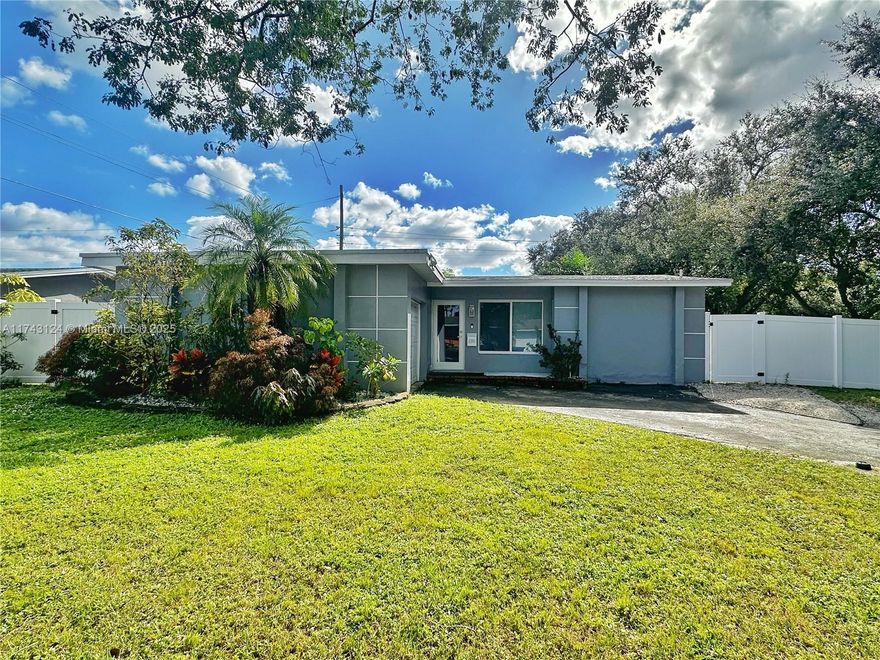 Turn key and completely remodeled, this single-family home in Hollywood, FL, offers modern luxury with extensive upgrades. In 2022, it received a new roof, air conditioner, wood cabinets with custom quartz countertops and kitchen island, luxury vinyl flooring, modern bathrooms, LED light fixtures, a new electrical panel, and premium door hardware. In 2023, hurricane impact windows, doors, and a new fence were added. Situated on a large corner lot with room for a pool and extra parking, the home also includes a gas water heater and a one-car garage. Located in a thriving neighborhood with significant government and private investment, this property is a rare opportunity. Schedule your private tour today before it's gone.