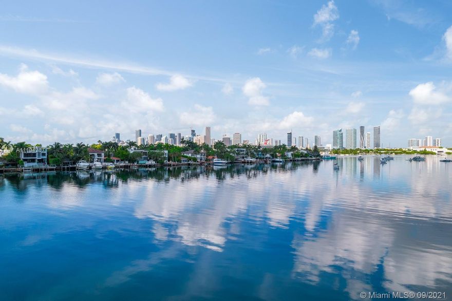 Venetian Islands dream house! 4 bed, 4 bath Mediterranean jewel located in gated South Hibiscus Island. With breathtaking, unobstructed Miami skyline and open bay views, this residence is masterfully built on a 10,500 sf lot with 4,567 of living sf. Master suite and bathroom offers a balcony and sitting area with serene bay views. Spacious outdoor terrace and pool lead to a private 60 dock with 60 feet of water frontage, completing this beautiful Miami estate.