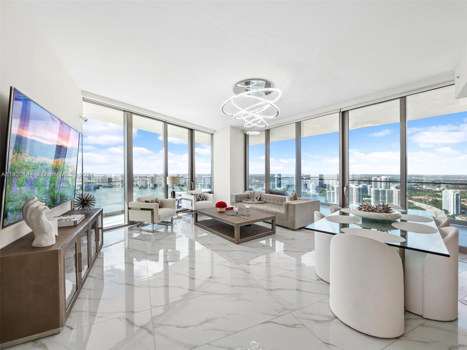 Stunning beachfront gem in Sunny Isles at the exclusive Residences by Armani Casa. This 2 bedroom, 2 bathroom retreat features marble floors, Italian wood throughout the bathrooms, walking closet and kitchen. The glass floor-to-ceiling walls open up to a vast balcony, offering breathtaking panoramas of the bay, beach and cityscape. Enjoy culinary excellence with brand new Wolf and Sub-Zero kitchen appliances complemented by Italian marble countertops. Experience a resort style of living with amenities/ services such as the following: restaurant, private beach/pool with food/towel service, state-of-the-art gym, spa steamroom/sauna, cigar room, wine room and more.