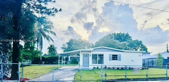 Fully renovated showstopper in the heart of Miami Gardens! Brand new cabinets with stainless-steel appliances and quartz countertops in the kitchen and bathroom, featuring an abundance of natural lighting, stylish finishes, and comfortable, spacious areas. The open layout flows seamlessly into a huge backyard perfect for entertaining, relaxing, or storing your boat or RV. A long driveway easily accommodates multiple vehicles, adding convenience for gatherings or households with multiple cars. Located near major highways, shopping, and easy to commute to Miami attractions. This home delivers on both location and lifestyle. NO HOA
