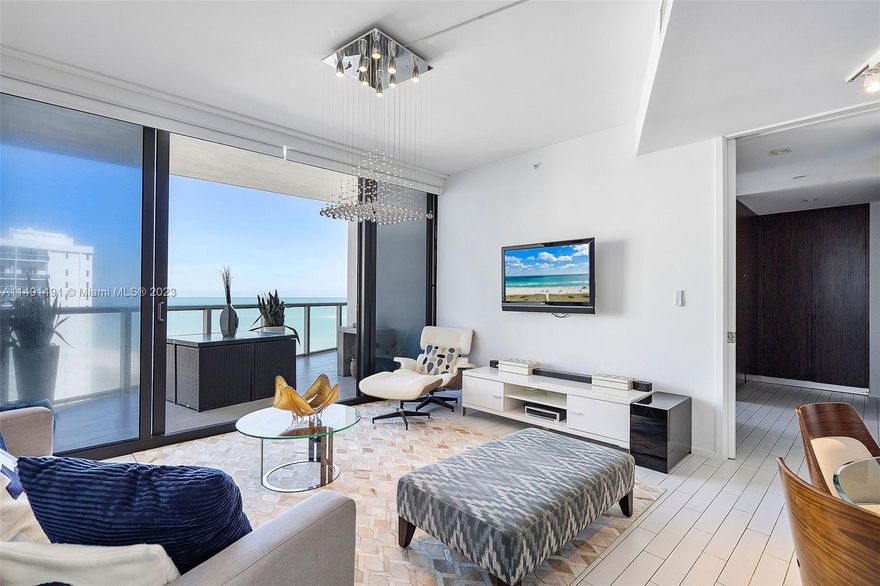 W South Beach Hotel, THE ULTIMATE  BEACHFRONT World-renowned 5 Star condo-hotel where design & culture meet modern living.Unique apartment, ONLY ONE, with an expansive terrace commanding panoramic views of the pristine beachfront. Elevate your lifestyle in this impeccably designed two-bedroom sanctuary with a generously proportioned split floor plan exquisitely furnished to the highest standards. The W has unparalleled services and amenities: a Bespoke concierge service, a private beach club, dual opulent pools, private cabanas, the Bliss SPA & Fitness, tennis & basketball courts, and Security.  Gastronomic experiences indoor /outdoor bars& restaurants. Flexible Rental program: hotel program management company for the W: impressive revenue! It can be rented Daily, Weekly, or monthly.