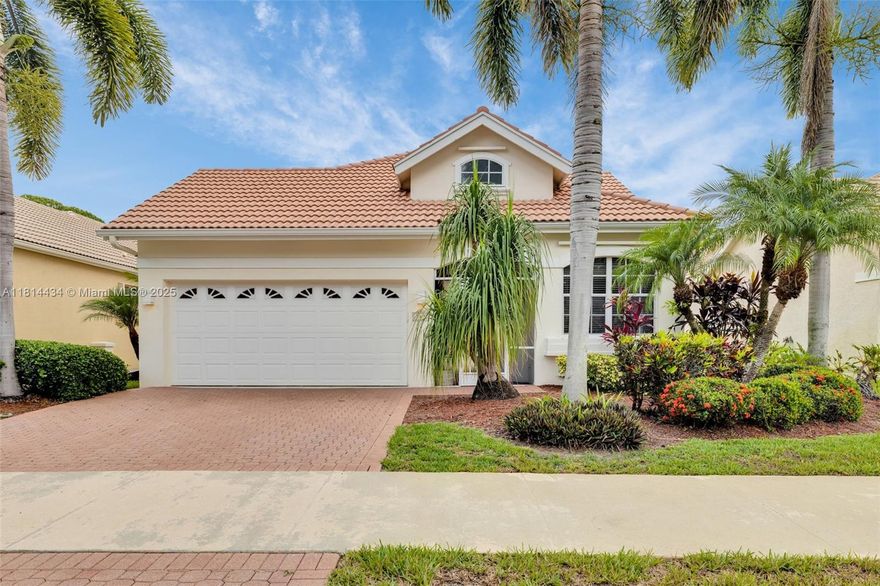 Beautiful Lake Charles 3 bed, 3 bath courtyard home with private in-ground pool and peaceful preserve views from the back lanai. New A/C installed March 2024. Exterior painted in the last 5 years; courtyard and lanai freshly painted in 2024. 2018 Water Heater. Unique layout offers true indoor-outdoor living with privacy throughout.  Guest/In-Law Suite with private bath. Hurricane shutters. Prime location just off St. Lucie Blvd, yet 2 miles from the main gate—quiet, convenient, and carefree. HOA handles landscaping for low-maintenance living.