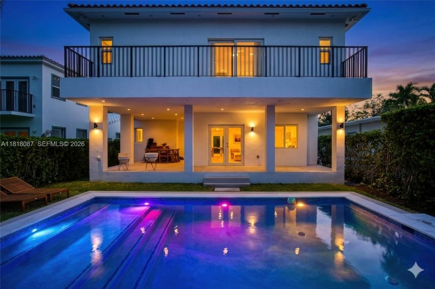 Experience luxury living in this newly remodeled 5 bedrooms and 3 bathrooms  modern residence located in one of the most desirable areas of Miami Beach. Situated in the prestigious Lakeview neighborhood, this impressive home offers approximately 2,915 sqft of total area and 2,422 sqft of living area, thoughtfully designed to combine elegance, comfort, and privacy.
The property has been extensively renovated, featuring a brand-new second floor, new roof, and 2 new A/C units, ensuring both modern style and long-term efficiency. The home showcases high-end finishes, an open and bright floor plan, and hurricane-impact windows and doors.
Step outside to a private backyard oasis complete with a beautiful swimming pool and a large covered terrace, perfect for entertaining or relaxing in complete privacy. The property is further enhanced by automated gates, providing security and convenience.
Ideally located in a prime Miami Beach area, the home offers easy access to the beach, parks, dining, shopping, top rated schools, and major roads, making it the perfect combination of luxury, location, and modern living.