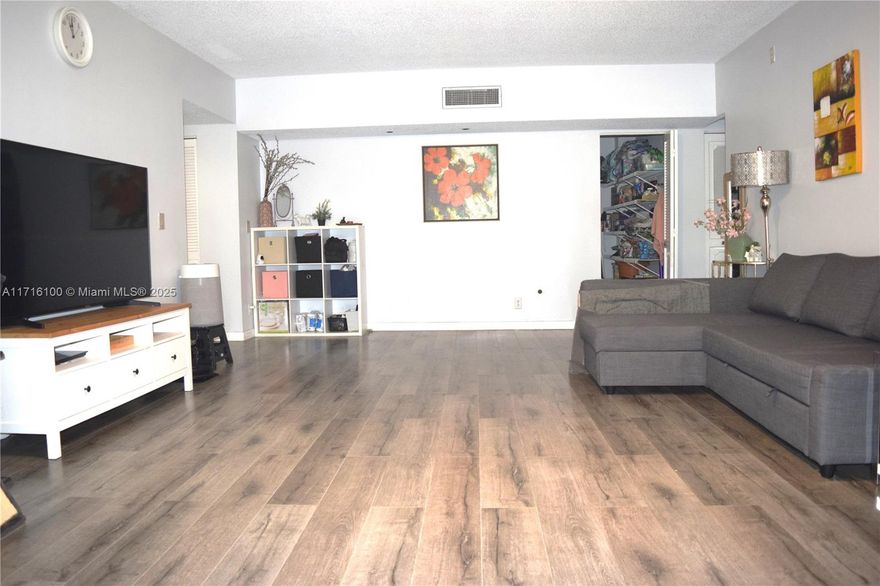 Move-in Ready and in a good condition.  Don't miss the good deal as the price is set for sale. The corner unit features 2 bedrooms, 2 full bathrooms, large living room/dining room, Vinyl floor through out, plenty of storage and ample lighting, screened balcony.  Elevator is available and easy accessibility.  The community is quiet and safe, no gate.  This all ages community includes a large clubhouse, pool and tennis court.  Pet friendly and Cable included.  Washer and Dryer is inside.  It is in a desirable location in Boca Raton, close to major highways, shopping centers and restaurants.