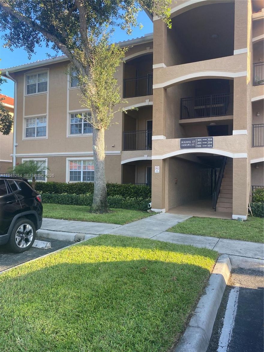 LOCATION!!! Investor Opportunity! ...With Immediate Rental Income...Excellent Tenants.
Convenient 1st FLOOR unit located in the heart of Pembroke Pines. Unit is freshly painted with new Stainless-Steel Appliances and washer & dryer. Tile Floors Throughout the unit. Close to highways, shopping centers, exclusive malls enclosed and opened modern malls. A Resort style Clubhouse with an ample pool, gym room, widespread to alternative amenities as well as your space to wash your vehicle, very tranquil neighborhood. The Association requires at least one of the applicants have a credit score of 700. Owner Motivated