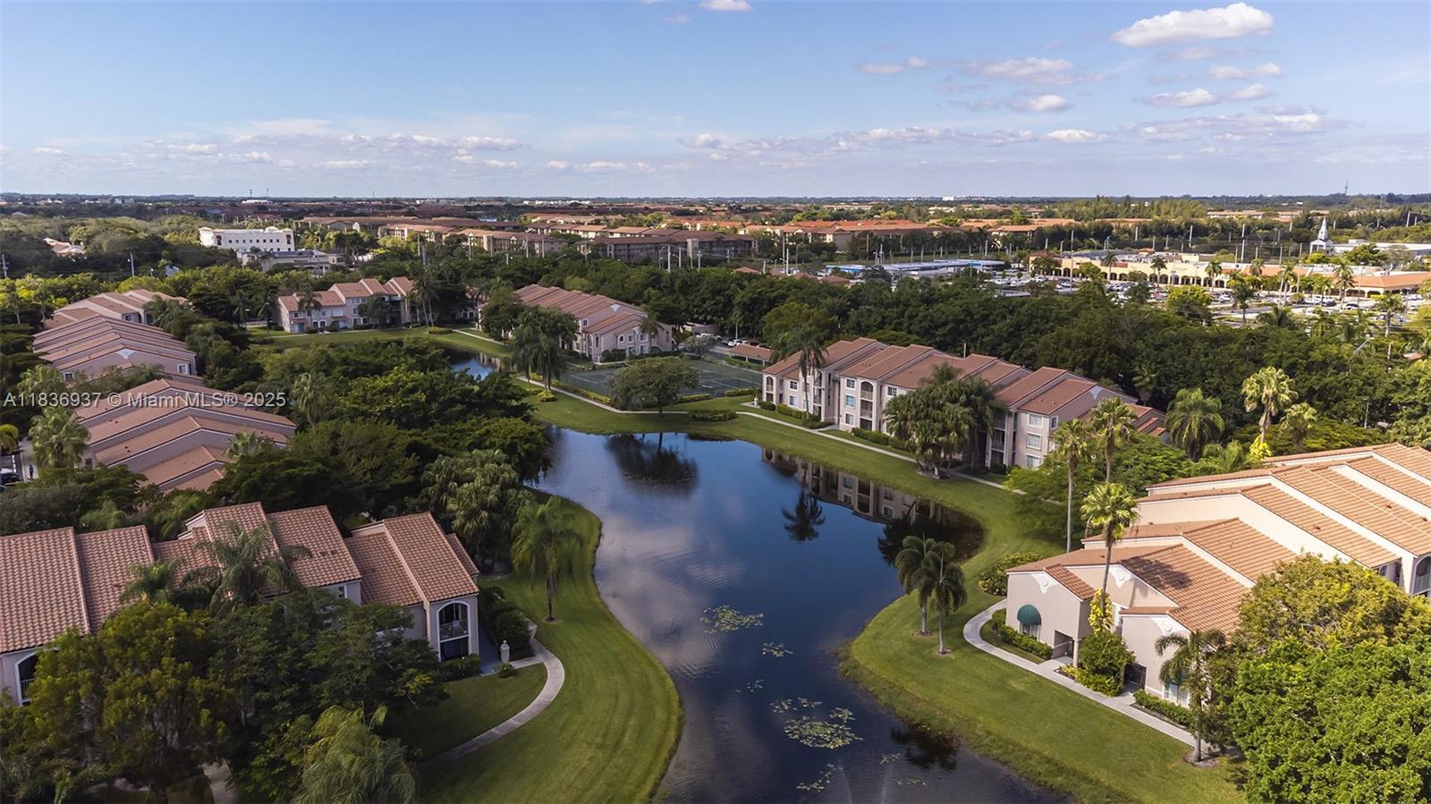 Bright and cozy 1/1 apartment with lake and garden views located in a second floor. Ceramic tiles through out, washer and dryer inside unit. Very good condition. Gated community centrally located with great amenities (large pool, tennis courts, exercise room) management office on site. Parking space assigned #254. VACANT and EASY TO SHOW.