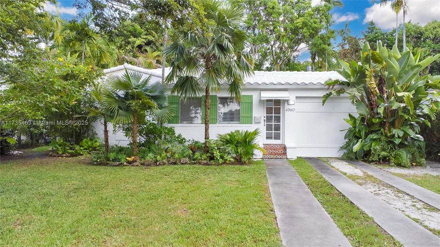 Charming, lovingly cared for home in the centrally located Little Gables neighborhood, just minutes to world-class shopping, dining, entertainment, and businesses in Downtown Coral Gables. Updates in 2024 include new roof, new stackable washer & dryer, as well as a partial impact windows replacement (All the home has impact glass except for the sun room). Enjoy the lushly landscaped backyard views from the sun room w/eclectic Cuban tile flooring, or step outside to the gorgeous deck & enjoy the shaded tree lined backyard. Kitchen opens to a conveniently located laundry room inside the home. Home has lots of natural light that bounces off the original refinished pine wood floors. Coral Gables Elementary School district is a plus, as well as the close proximity to the Miami Intl. Airport.