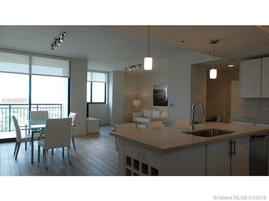 Fabulous city views and partial water views from this fully furnished 2BD/2BA unit, West exposure, tile floors throughout. European cabinetry, quartz countertops, stainless steel appliances. Furnishings by TUI. Full size washer & dryer. Cable and Internet included. Incredible amenities including an elevator connecting to Mary Brickell Village. Walk to Brickell City Center! Metro rail station across the street.Vacant and easy to show.