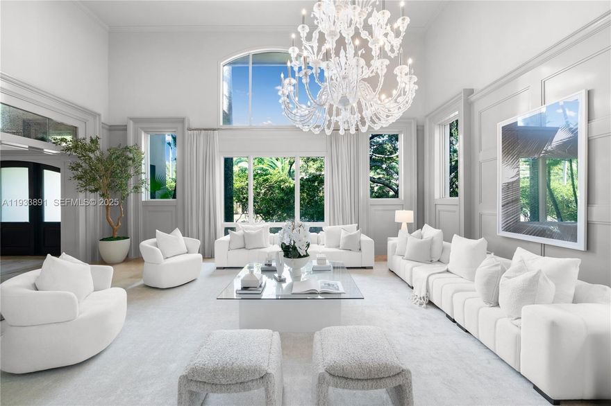 A rare legacy estate on the prestigious North Bay Road.
Set on just over half an acre, this 7,000-square-foot residence presents an exceptional opportunity to own a home of remarkable scale, privacy, and timeless appeal.
The thoughtfully designed floor plan is ideal for both family living and entertaining. The upper level features a grand, hotel-style primary suite with expansive walk-in closets, along with four additional bedrooms. The main level includes two additional bedrooms, a private office, gym, and spacious nanny or guest quarters.
High ceilings throughout enhance the home’s light-filled interiors, while the oversized kitchen serves as the heart of the home, perfectly suited for daily living and hosting. Both formal and informal dining areas offer flexibility for intimate family meals or larger gatherings. The sun-filled kitchen opens seamlessly to the family room, creating effortless indoor-outdoor flow to the pool and lush grounds. The expansive property offers ample room to add a tennis or padel court while still preserving generous outdoor space, truly an entertainer’s dream. A grand foyer and elegant formal living spaces further enhance the home’s sense of sophistication and comfort.
Homes of this scale and setting are seldom available on North Bay Road, offering lasting value and an elevated lifestyle, ideally positioned near parks, top schools, and houses of worship in one of Miami Beach’s most desirable neighborhoods.