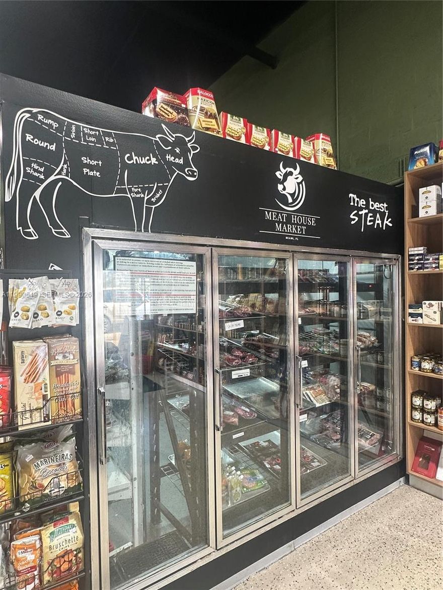 Now available for sale: a well-established, fully operational meat market designed for efficiency, profitability, and growth.  This beautifully renovated 1,426 sq ft space is thoughtfully laid out to maximize workflow and customer experience. The market is fully equipped with commercial-grade refrigeration, display cases, prep stations, winery, storage areas, and all essential equipment needed to operate seamlessly from day one.  Inventory, licenses, equipment included.  Modern, clean build-out, functional layout for high-volume operations, reasonable rent, and ample common parking for customers.  This is a true turnkey opportunity — ideal for an experienced operator or entrepreneur looking to step into a ready-to-go business with strong potential. Everything is in place to continue operating immediately.  Serious inquiries only.