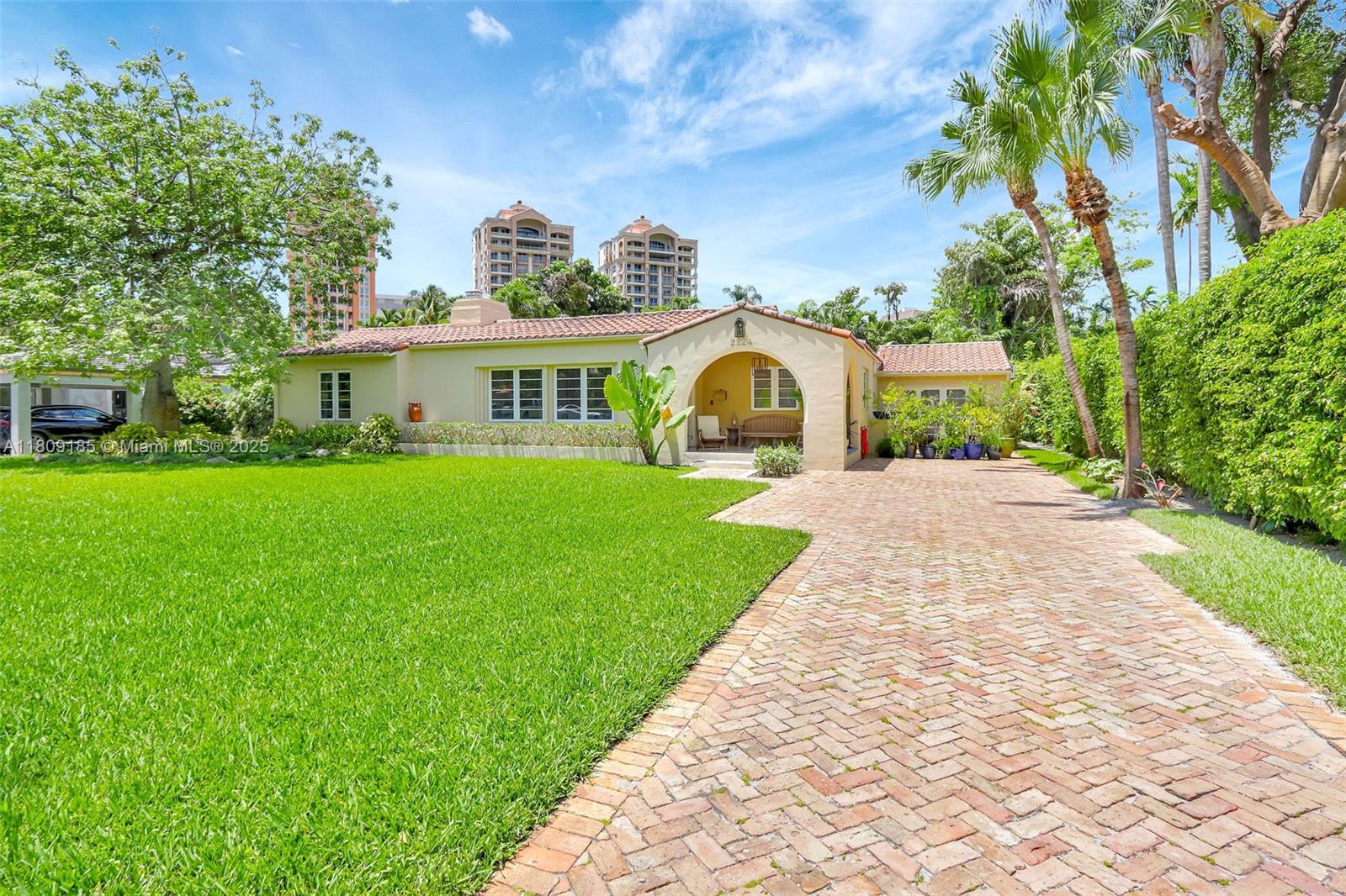Set on an oversized 17,100 square foot lot, nestled just around the corner from the Granada Golf Course and Coral Gables Country Club, this exquisite 3 bedroom, 4 bathroom plus office/den estate is a stunning showcase of the architectural talent of George Fink, cousin of Coral Gables founder George Merrick. The home features cathedral ceilings, impact windows and doors, luxurious finishes, a resort style pool, an elegant gazebo, and an expansive backyard perfect for entertaining. Timeless design meets an unmatched location in this one of a kind Coral Gables gem!