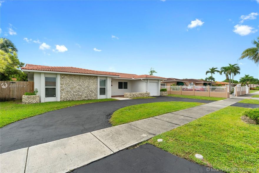 Attractive 3/2 + 1 Car Garage Centrally Located Home for Lease. Featuring Living, Dining, Family Room, Very Large Fenced Backyard and Back Porch, Updated Designer Kitchen w/ SS Appliances, Updated Bathrooms, Terrazzo Floors, Circular Driveway, High Impact Windows and Doors, Freshly Painted and Ready to Move in. Minutes to main highways off Coral Way and 92 Avenue.