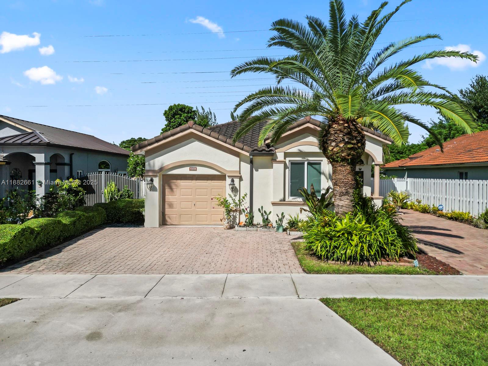 Welcome to your new home on Riviera Trace! This beautifully maintained 3-bedroom, 2-bath residence with a 1-car garage is move-in ready and brimming with upgrades. Step inside to enjoy soaring ceilings, impact windows, a 2019 roof, and a newer AC for comfort and peace of mind. The thoughtful layout offers walk-in closets with custom built-ins and a convenient office desk area just off the kitchen perfect for modern living. Outside, the expanded front yard tile enhances curb appeal, the fully enclosed backyard features a brand-new covered patio roof, creating your own private oasis for entertaining or relaxing. Near top-rated schools (Belen Jesuit prep school),Dolphin Mall, and Turnpike, this home offers both comfort and convenience. Clean, bright, and move-in ready—furniture negotiable!