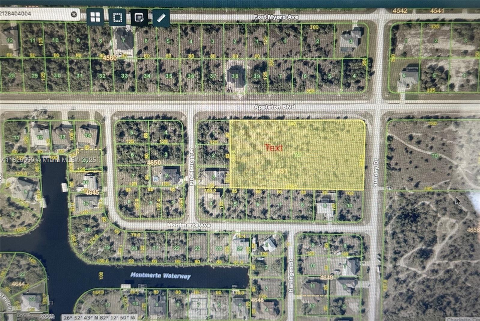 Excellent Investment Opportunity in Port Charlotte. Corner commercial lot with 2.985 acres, perfectly situated in the heart of a growing residential area. Ideal for low-density development such as a restaurant, post office, emergency services, daycare center, assisted living facility, bank, or business service provider (subject to county approval). Right on Appleton Blvd, just minutes from beaches and major roads.