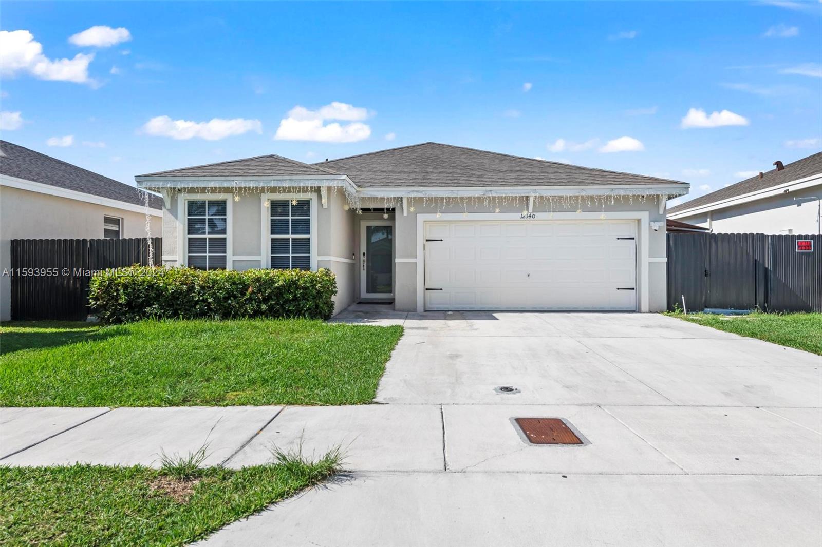 Charming 4-bedroom, 2-bathroom home built in 2018. The interior features an open floor plan living area, tile floor all throughout, modern kitchen with stainless steel appliances, master suite with walk-in closet and en-suite bathroom. The fenced backyard features a beautiful patio with outdoor kitchen and a pool perfect for outdoor activities. Additionally, the property boasts a 2-car garage for ample parking. Located in a quiet community, minutes away from Miami, the Keys, Doral, and Kendall.Please submit offers with a credit check, proof of income, and a government-issued ID.