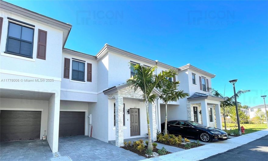 Newly constructed 2-story 3-bedroom 2.5-bathroom townhome located in The Edge on 20th, a quiet gated community near Downtown Fort Lauderdale. Home features include open concept and tiled living space and kitchen on first floor; carpeted bedrooms and laundry on second floor; large kitchen with stainless steel appliances; attached 1 car garage with driveway; private fenced backyard; laundry with washer and dryer; ample storage space, including pantry and walk in master closets; and many integrated smart home features. Community features include gate, children’s play area, guest parking, and is conveniently located near major highways, Downtown, and the airport.