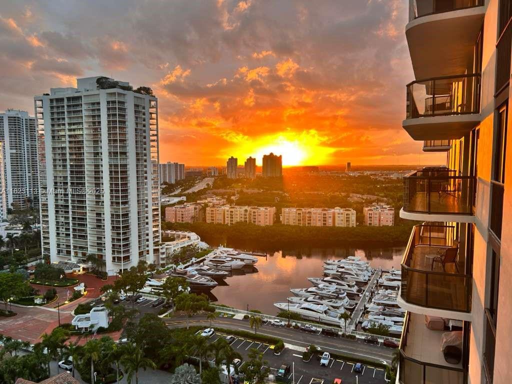Experience stunning, unobstructed ocean and intracoastal views from every room, with sunrises greeting you and sunsets bidding you goodnight. Very bright & spacious fully renovated apartment with a large balcony. New impact floor to ceiling windows. 2 garage parkings+guest. Storage unit is included. Renovated Turnberry Isles is a full service building with luxury services: heated pool/cabanas, gym, spa, tennis courts, cafe, valet, movie theater, game & kids rooms and library. Just steps from Turnberrys World Class golf course - surrounded by exercise path. Minutes to beaches, shopping, restaurants, casinos, airports,..