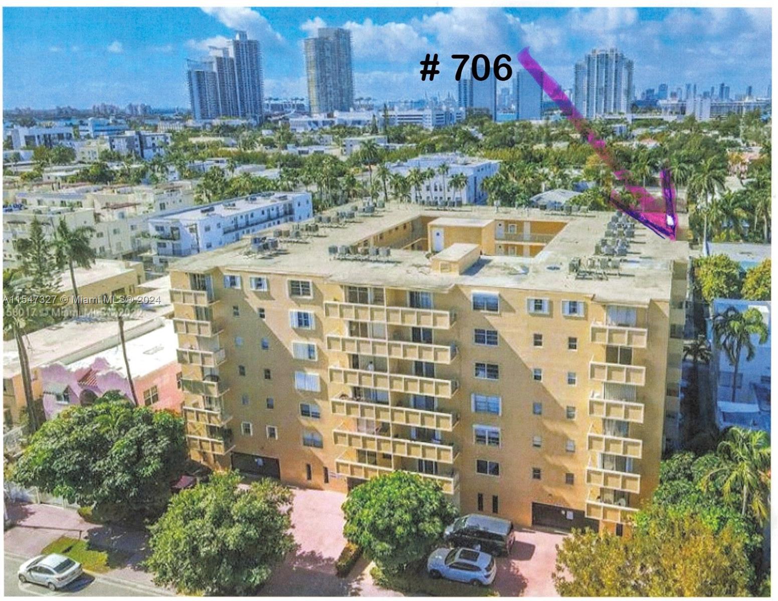 Property for Sale at 730 Pennsylvania Ave 706, Miami Beach, Miami-Dade County, Florida - Bedrooms: 1 
Bathrooms: 1  - $234,000